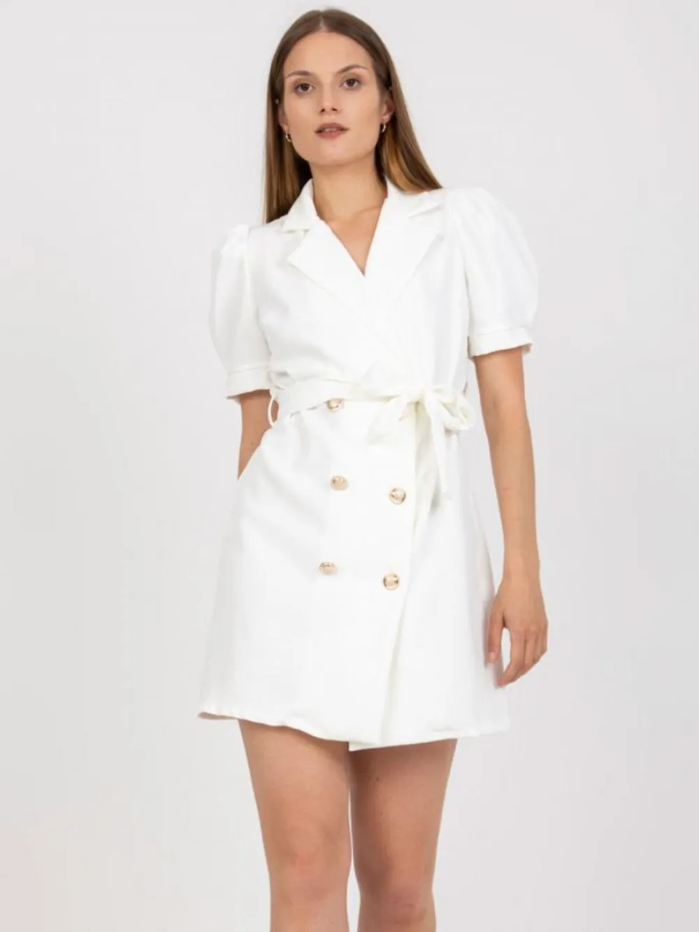 Tie Waist Short Sleeve Blazer Dress, image 16