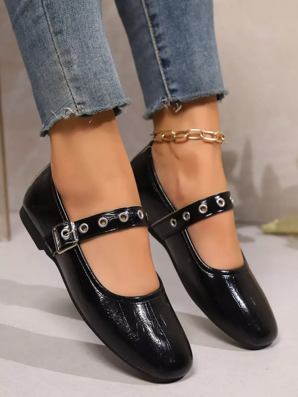 Round Toe Mary Jane Loafers, image 8
