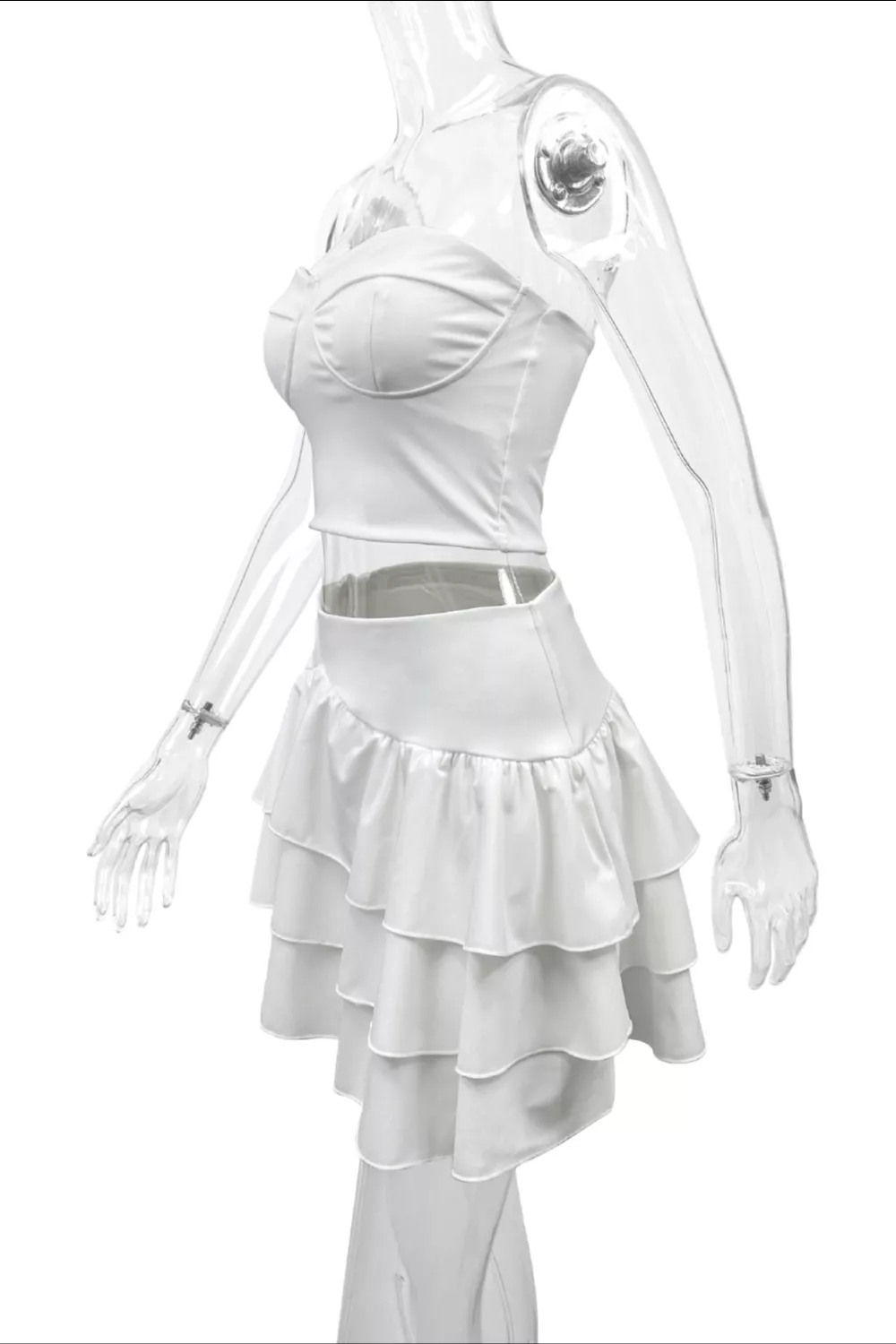 Tube Top and Ruffle Layered Skirt Set, image 8