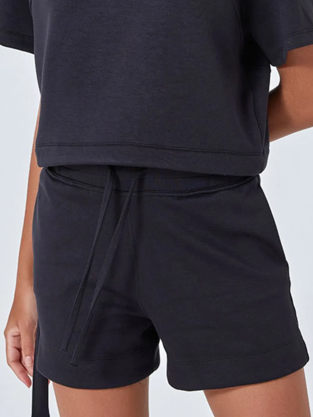 Drawstring Solid Color Shorts with Pockets, image 10