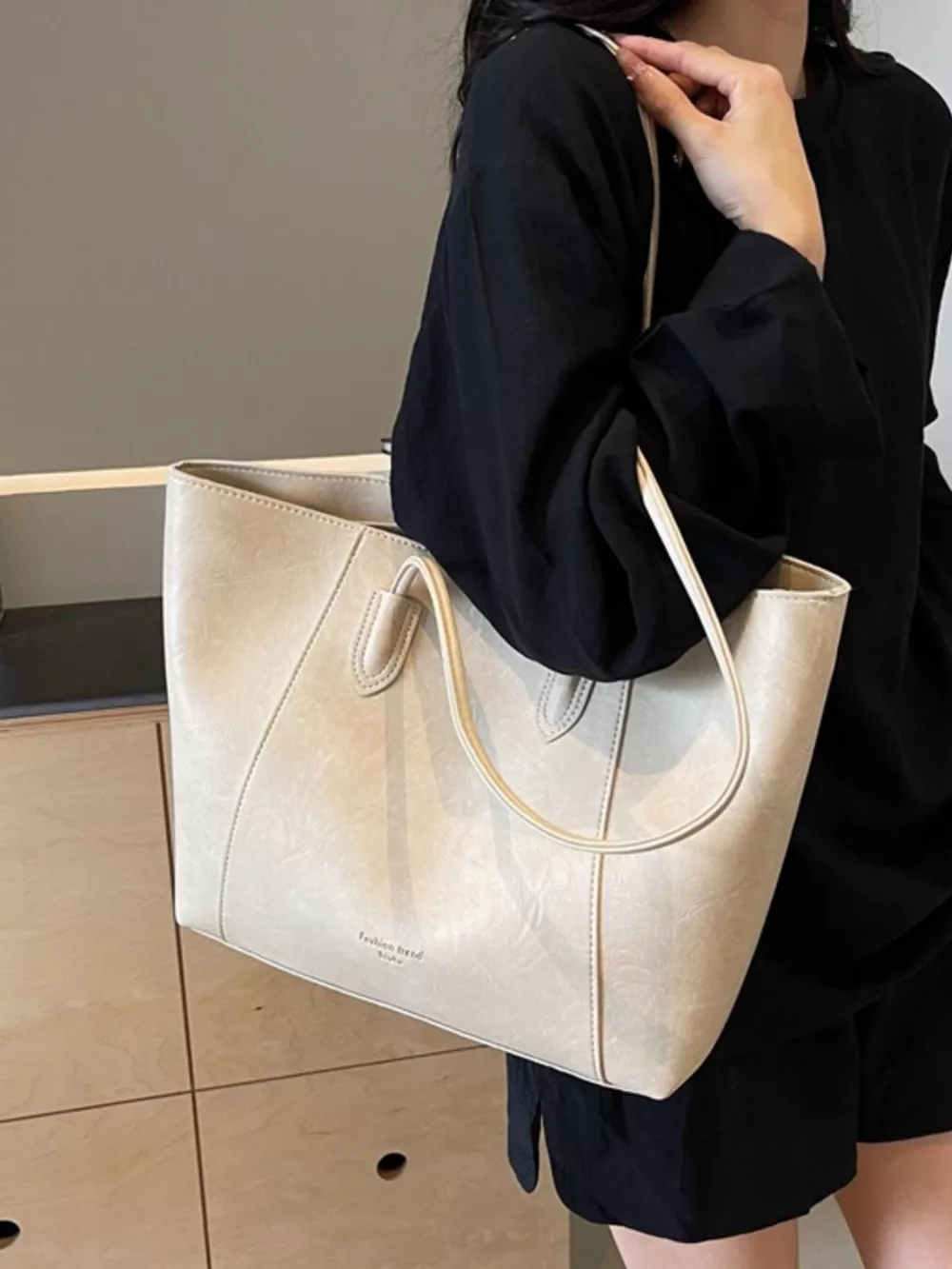 Classic Leather Tote Bag, image 6