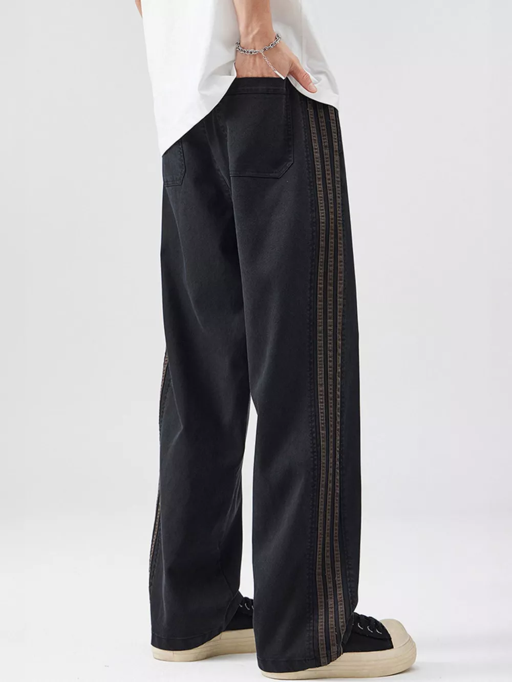 Men's Full Size Drawstring Wide Leg Pants Plus Size, image 5