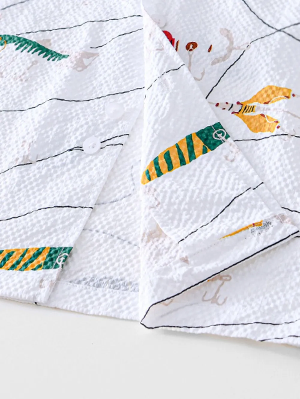 Men's Printed Button Up Short Sleeve Shirt, image 13