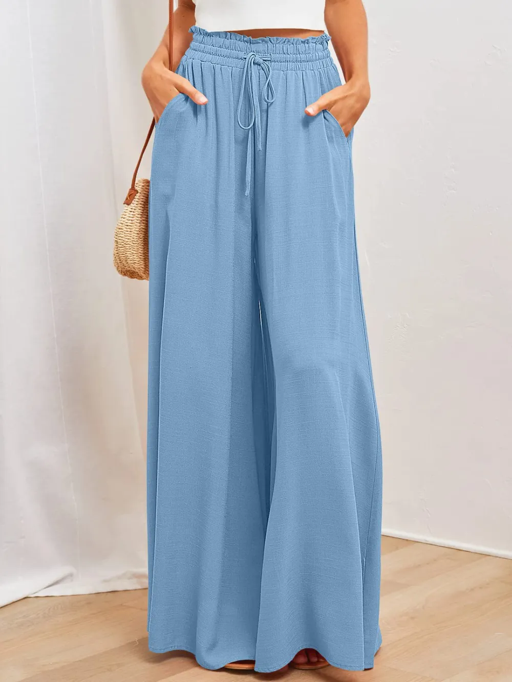 Wide Leg Pants with Pockets, image 17