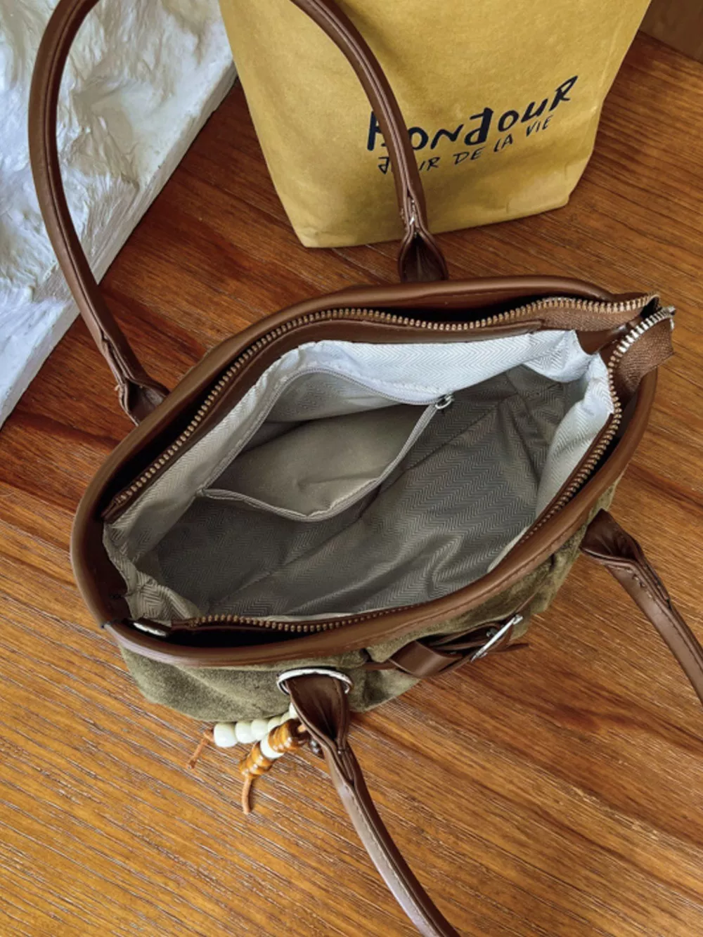 Vintage Ruched Crossbody Bag, image 5
