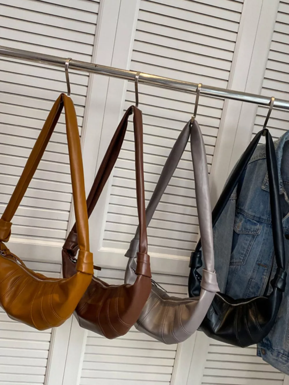 Stylish Crescent Hobo Crossbody Bag, image 8