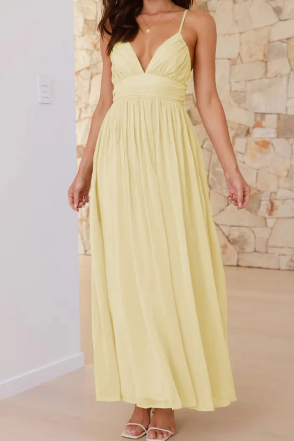 Ruched V-Neck Cami Dress, image 14