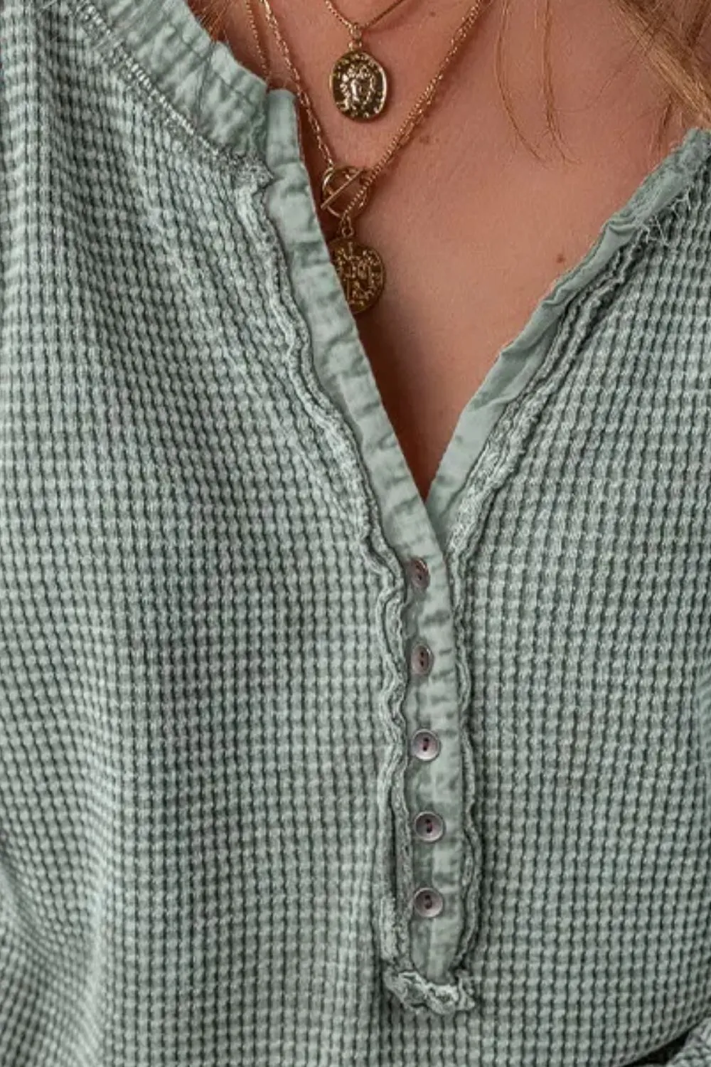 Notched Long Sleeve Top, image 5