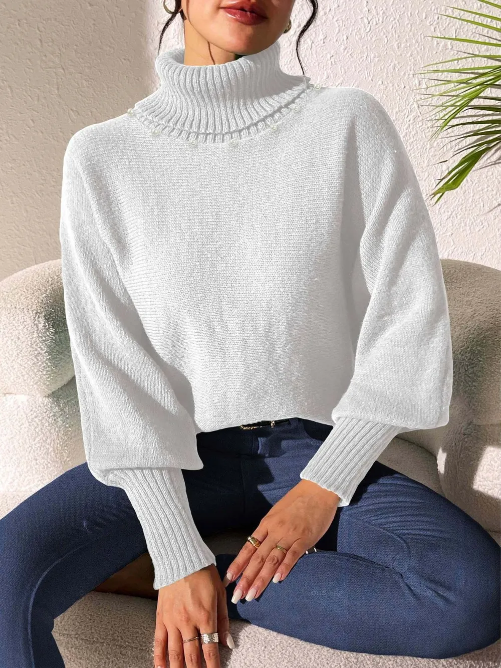 Turtleneck Long Sleeve Sweater, image 8