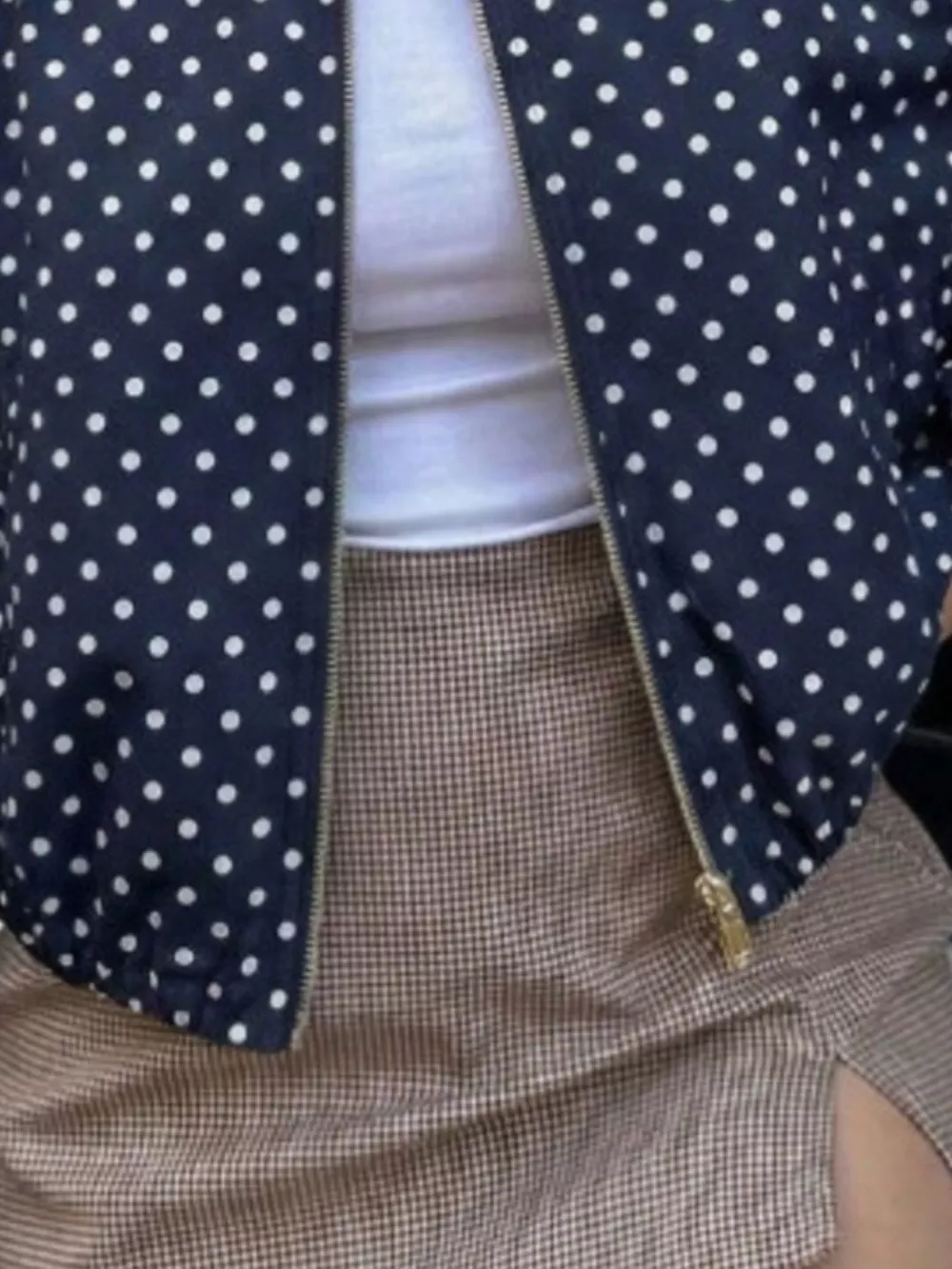 Polka Dot Casual Zip-Up Jacket, image 18