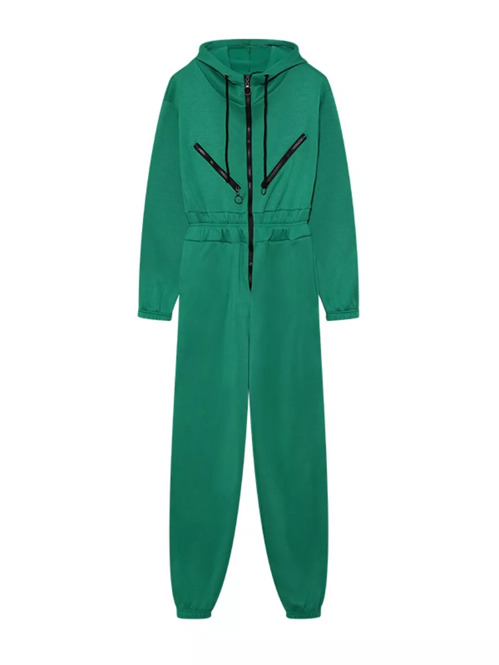 Hooded Zip-Up Long Sleeve Jumpsuit, image 10