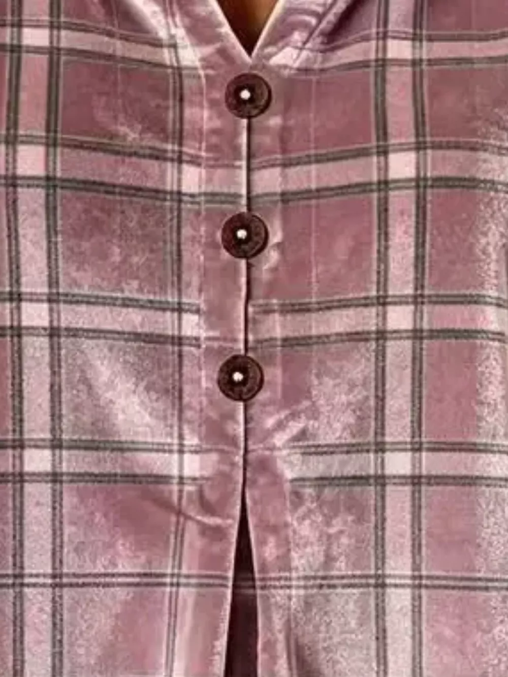 Full Size Plaid Velvet Flounce Sleeve Blouse Plus Size, image 16