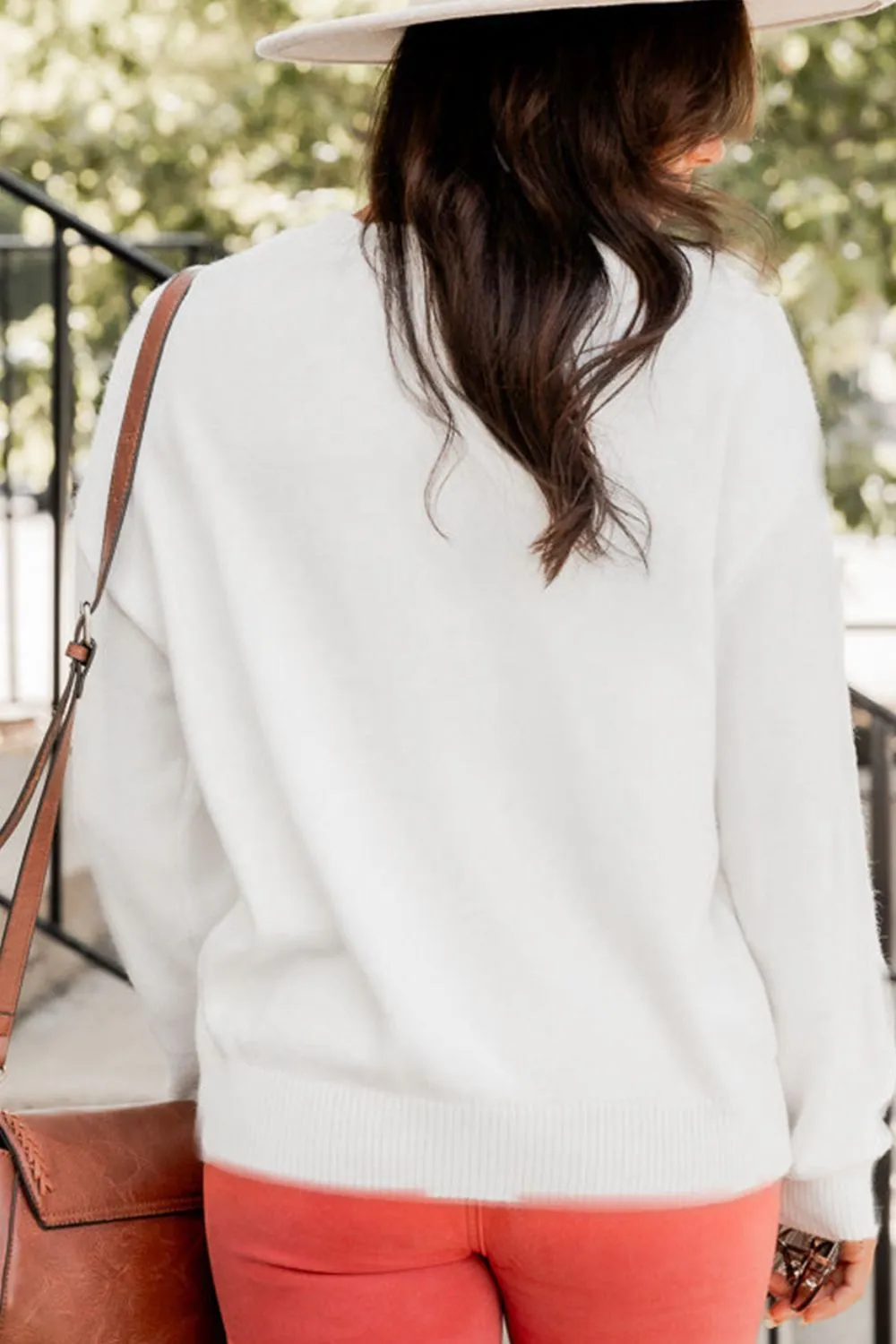 THANKFUL Round Neck Drop Shoulder Sweater, image 11