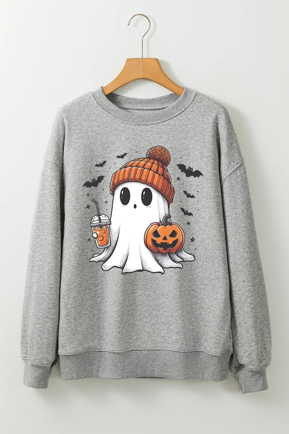 Ghost Round Neck Long Sleeve Sweatshirt, image 2