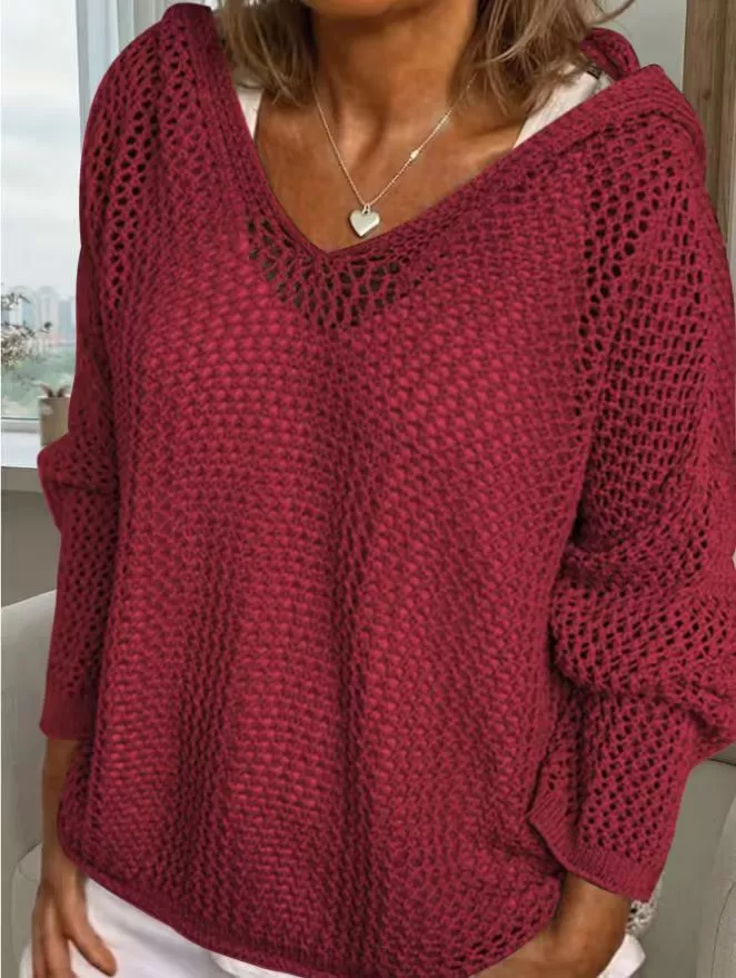 Loose Knit Hooded Cover Up, image 10