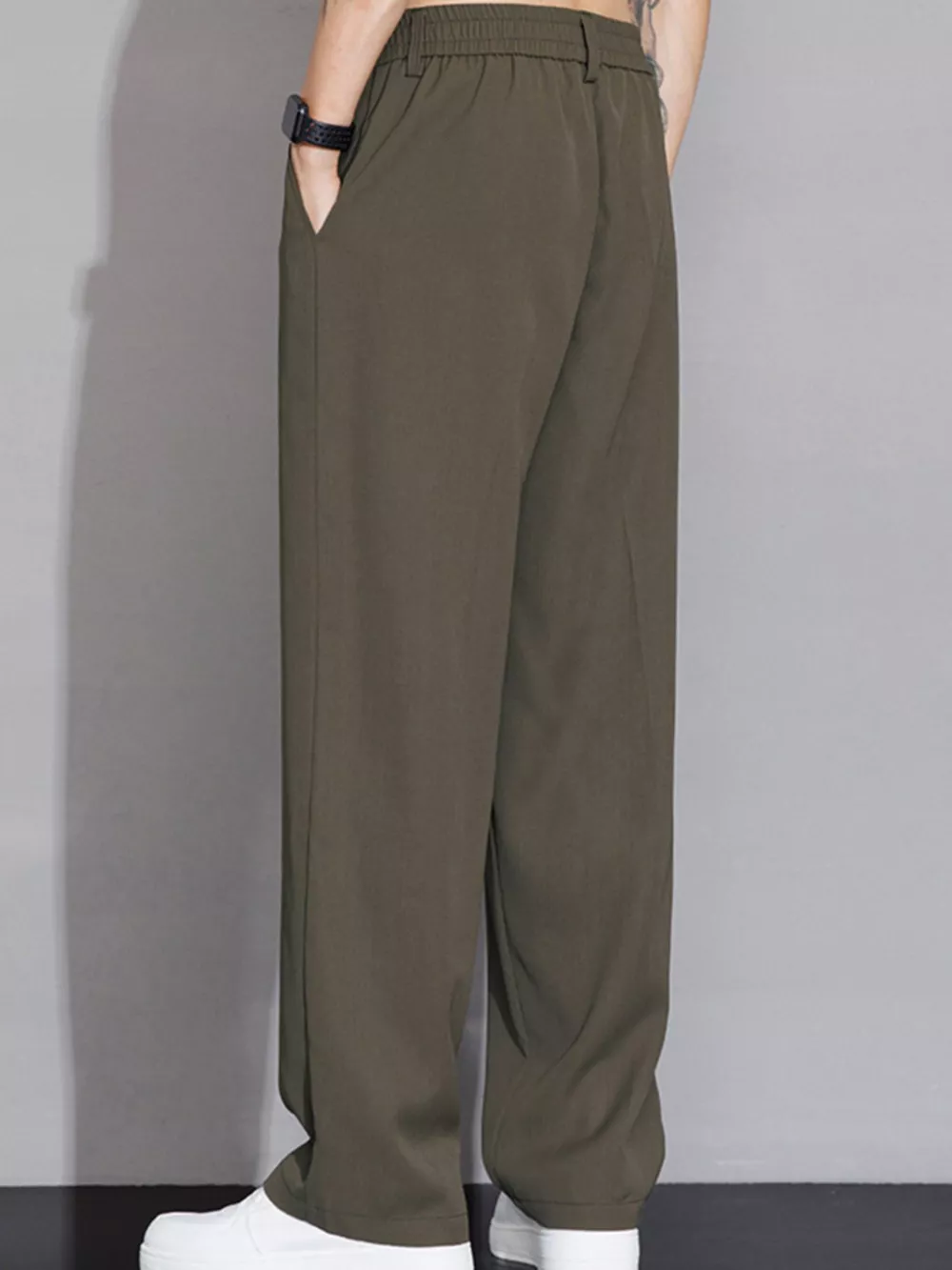 Men's Full Size Wide Leg Casual Pants Plus Size, image 6
