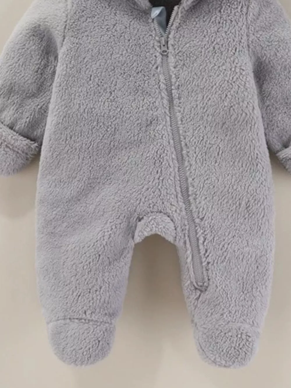 Children's Cozy Bear Hooded Fleece One-Piece, image 16