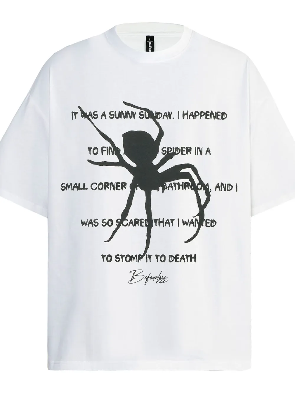Men's Oversized Gothic Spider Graphic T-Shirt, image 2
