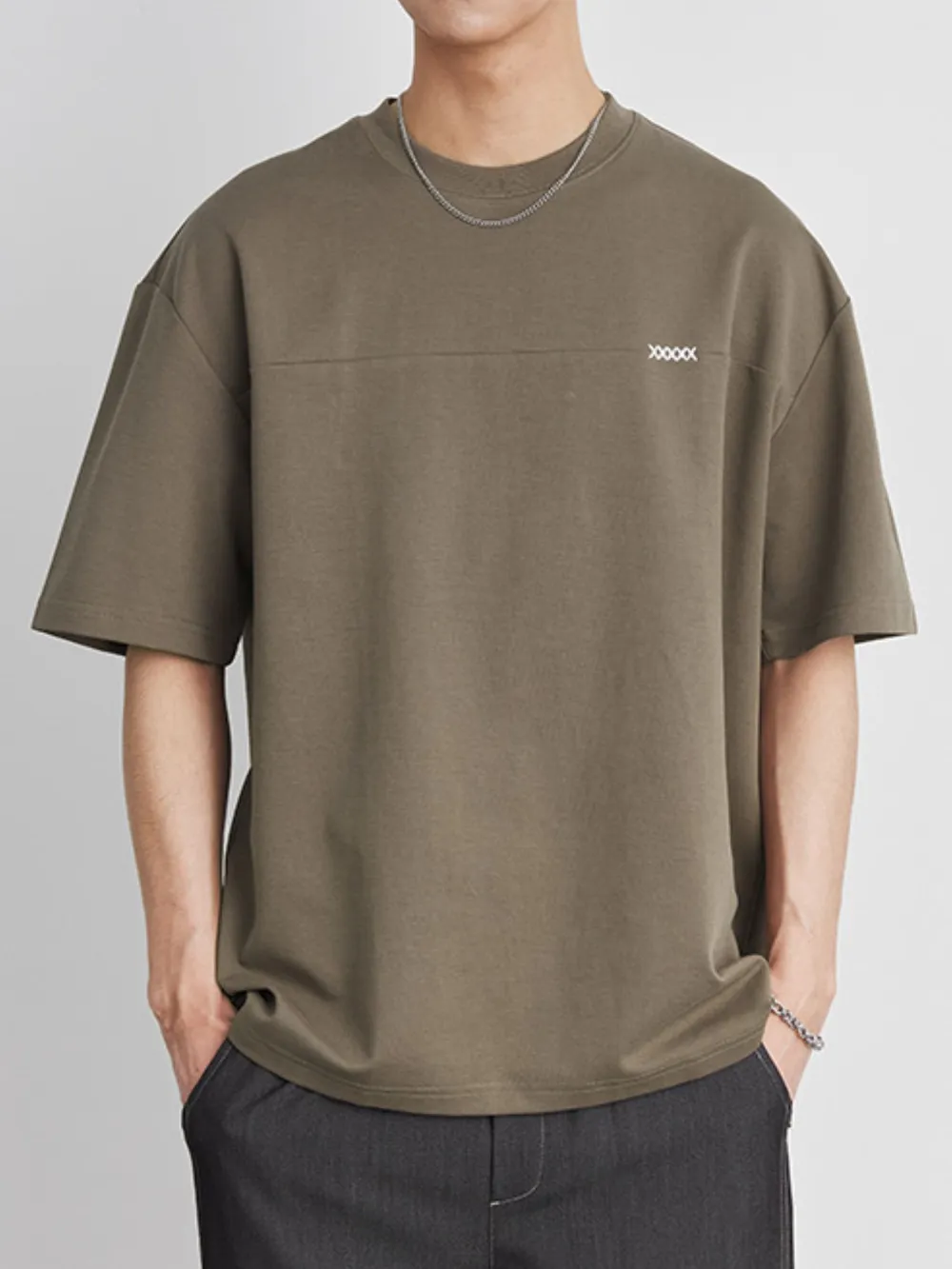 Men's Plus Size Round Neck Short Sleeve T-Shirt, image 3