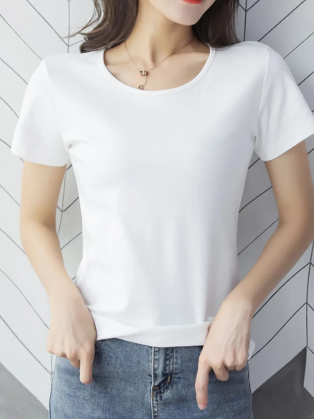 Round Neck Short Sleeve T-Shirt, image 21