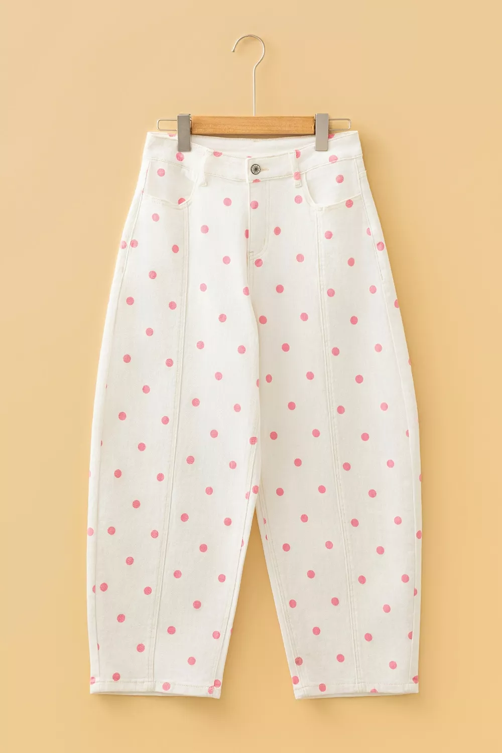 Polka Dot Wide-Leg Jeans, image 6