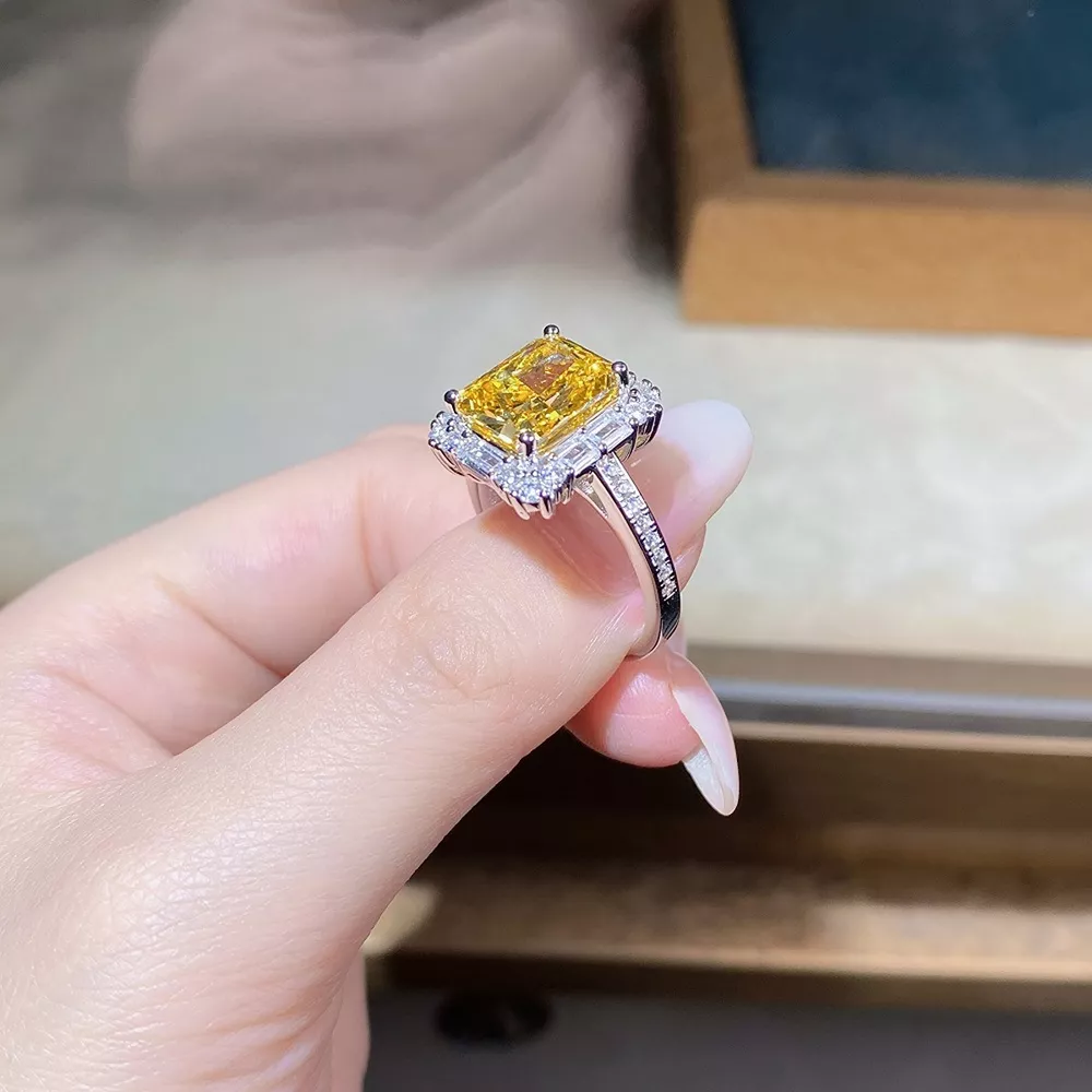 925 Sterling Silver Zircon Geometric Ring, image 2