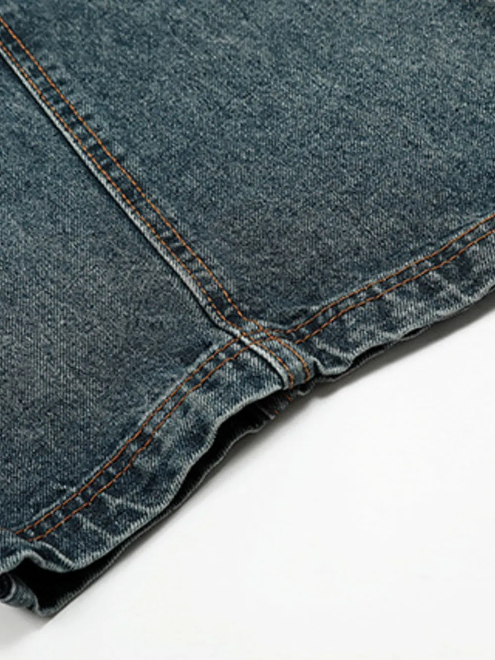 Men's Washed Wide Leg Baggy Jeans, image 7