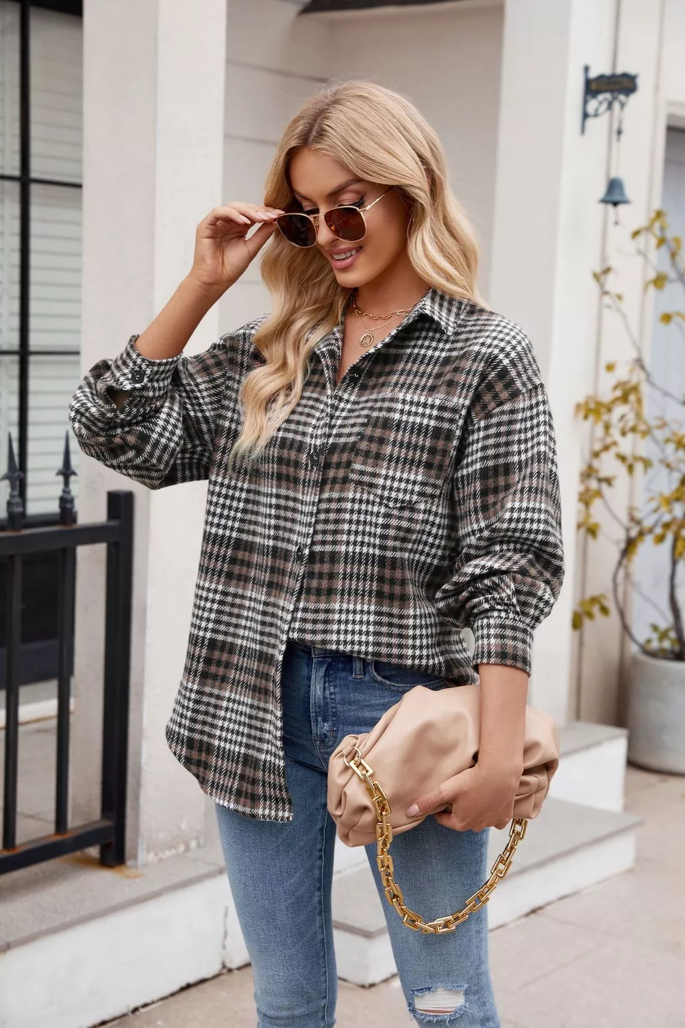 Casual Plaid Long Sleeve Shirt, image 3