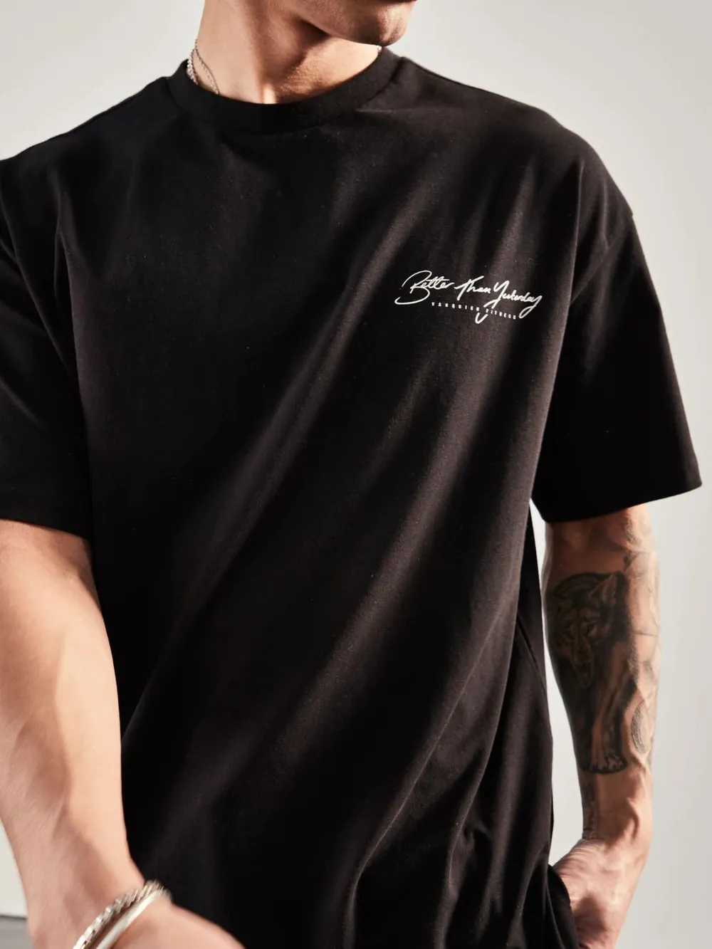 Men's Plus Size Letter Graphic Round Neck Half Sleeve T-Shirt, image 2