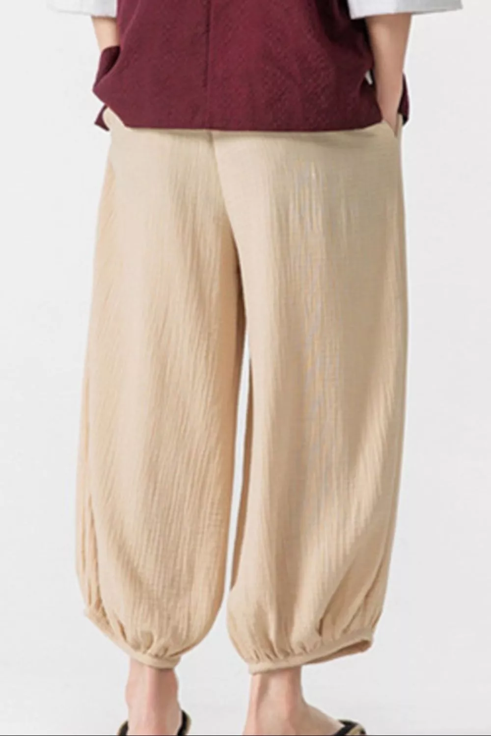 Men's Plus Size Loose Fit Harem Pants, image 4