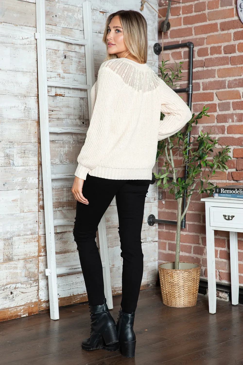 Round Neck Rib-Knit Sweater, image 11