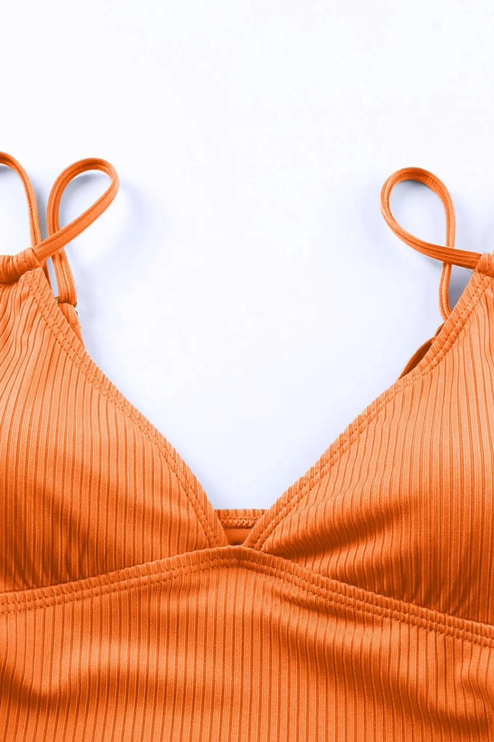 Drawstring Plunge One-Piece Swimwear, image 10