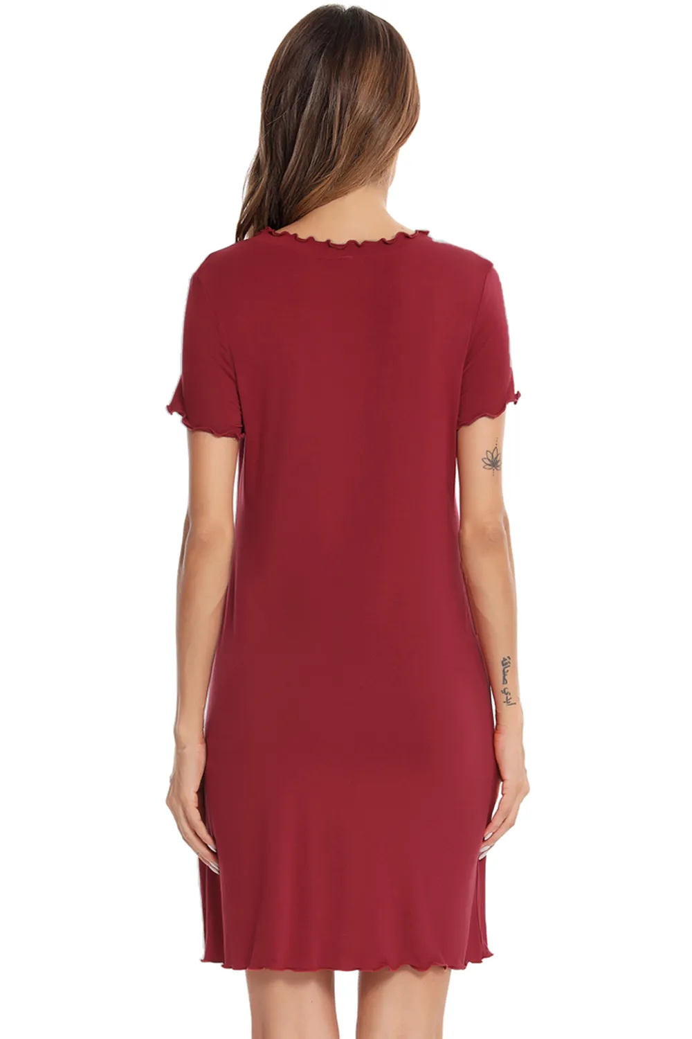 Round Neck Short Sleeve Lounge Dress, image 14