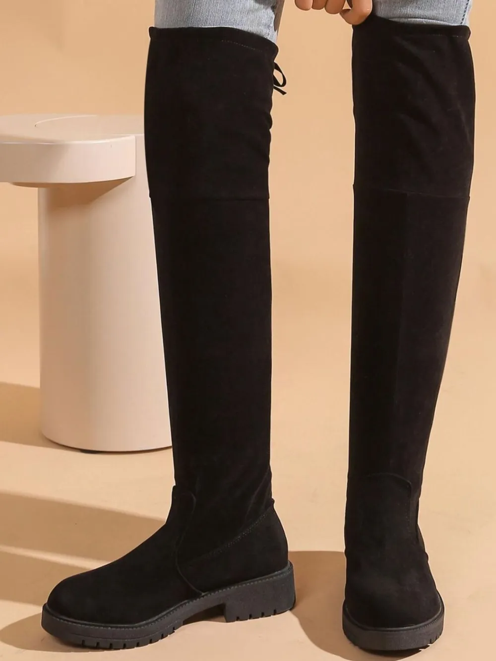 Over-the-Knee Block Heel Boots, image 2