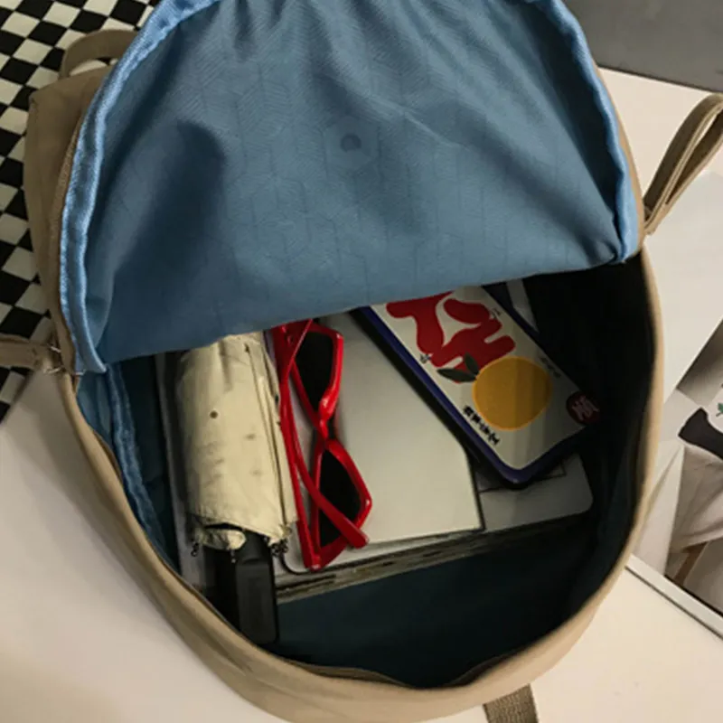 Zip Cotton Backpack Bag, image 6