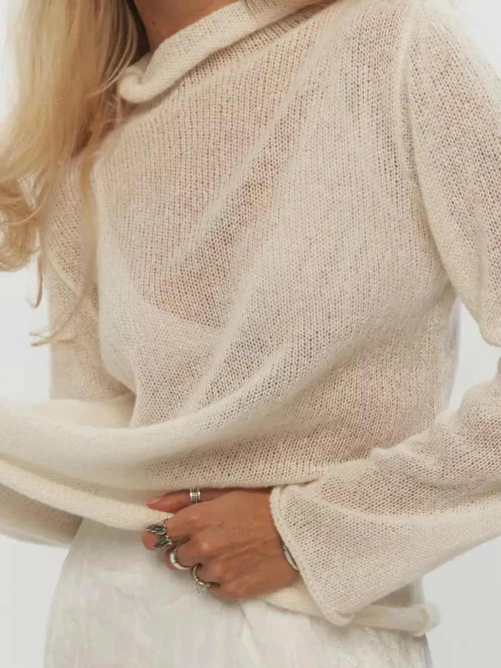 Mock Neck Long Sleeve Sweater