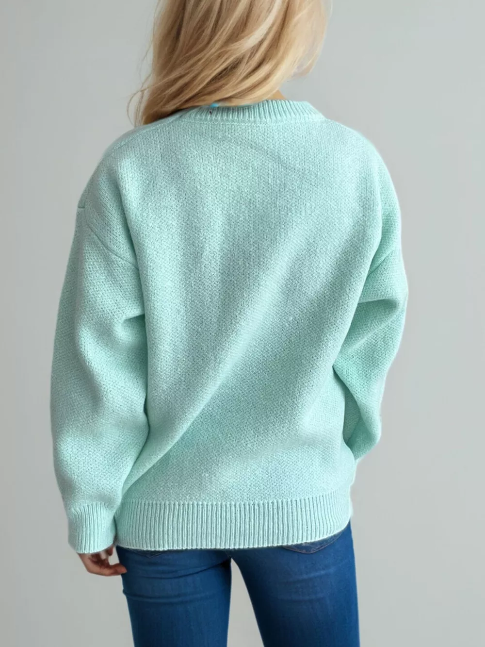 Cherry Pom-Pom Knit Round Neck Sweater, image 20
