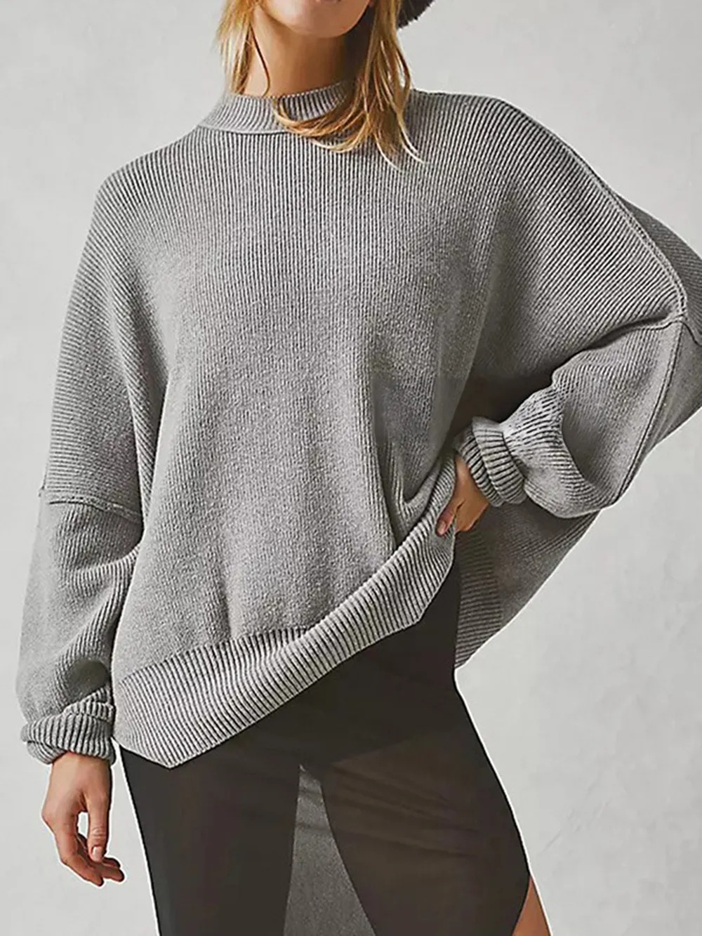 Round Neck Long Sleeve Sweater, image 30