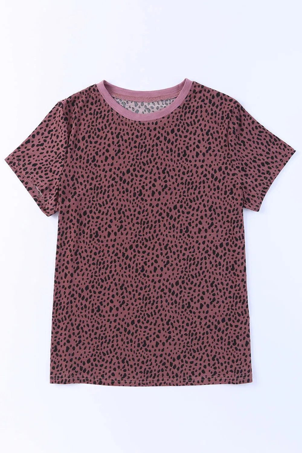 Animal Print Round Neck Short Sleeve T-Shirt, image 19