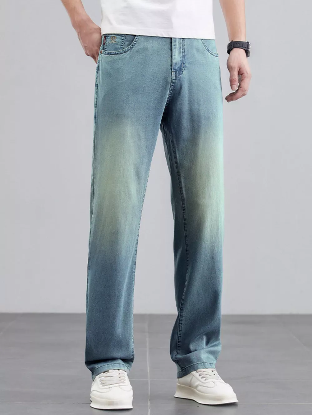 Men's Wide Leg Jeans, image 2