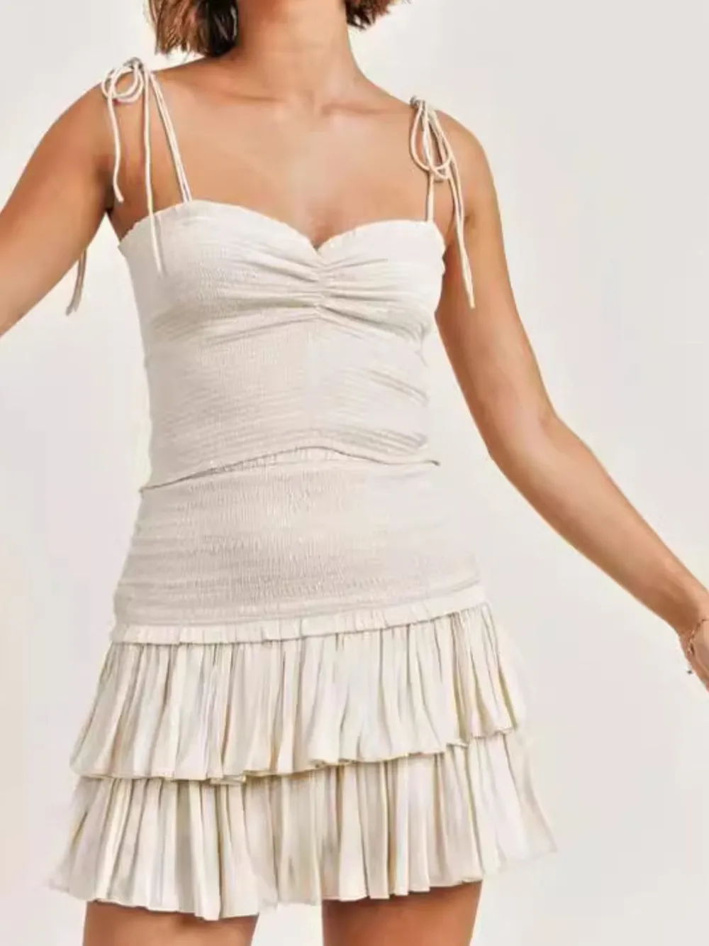 Sweetheart Neck Cami and Skirt Set, image 4