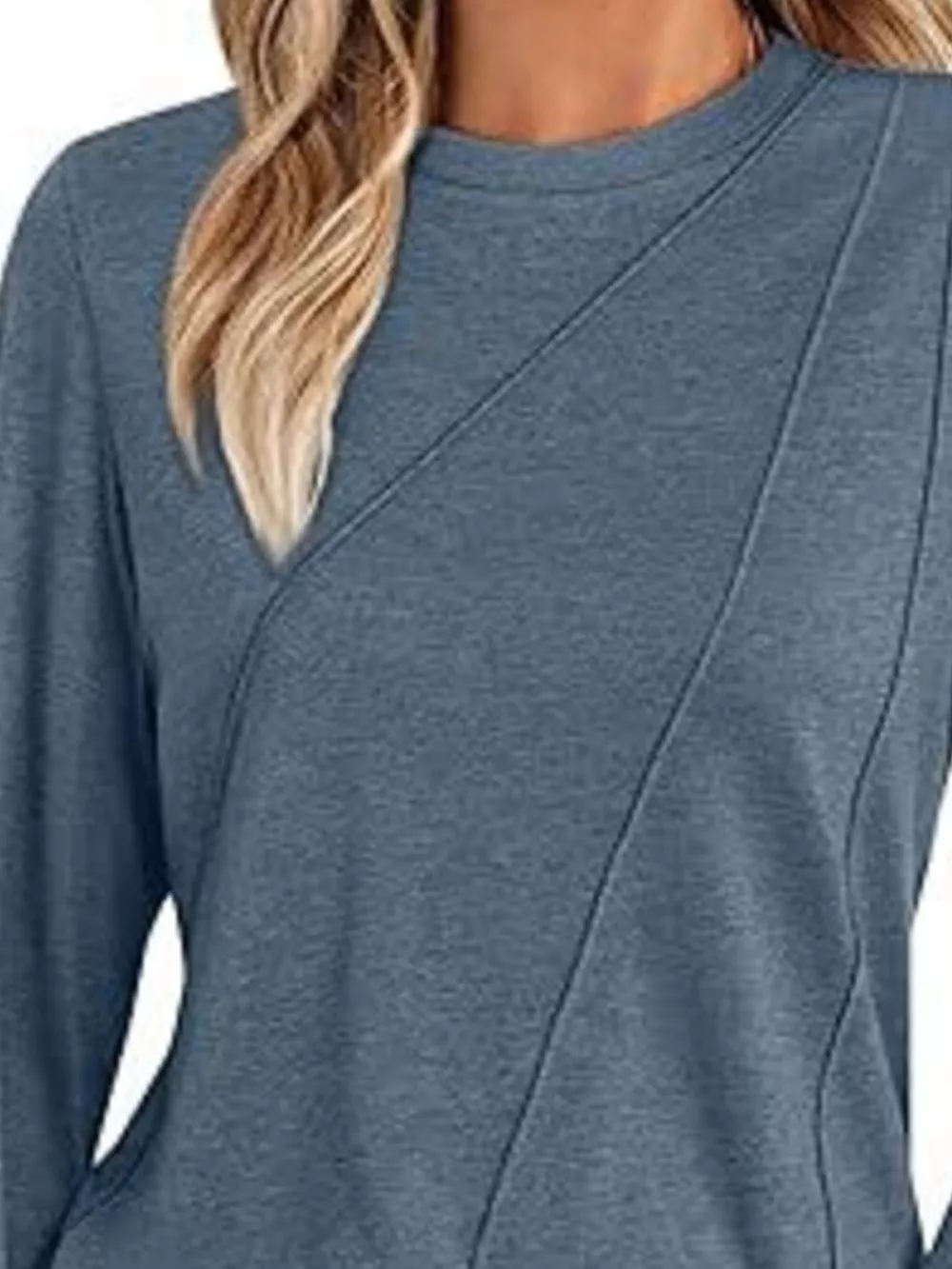 Round Neck Long Sleeve Top, image 6