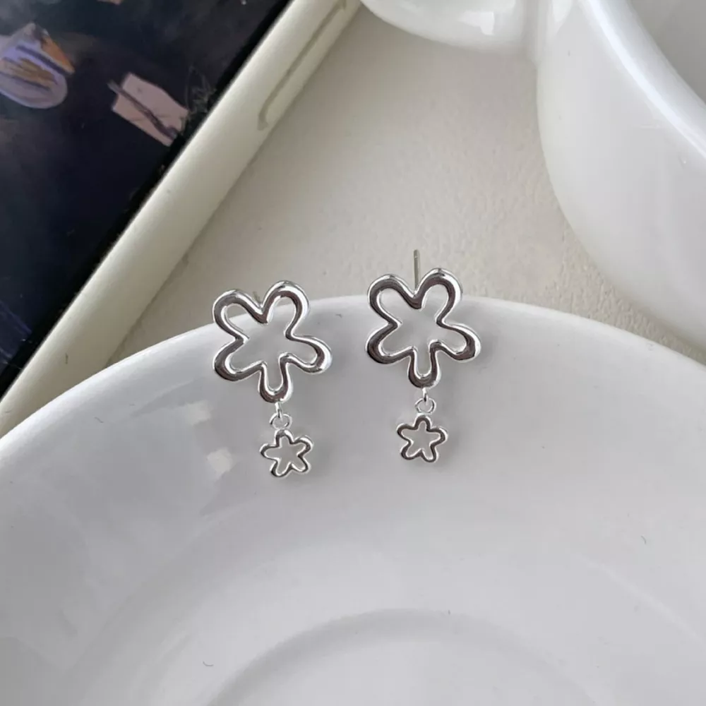 Flower Drop Earrings, image 4