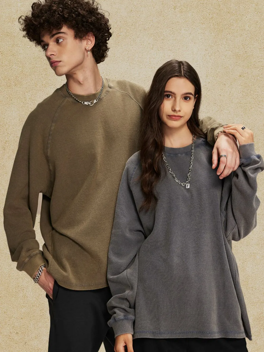 Men's Round Neck Long Sleeve T-Shirt, image 4