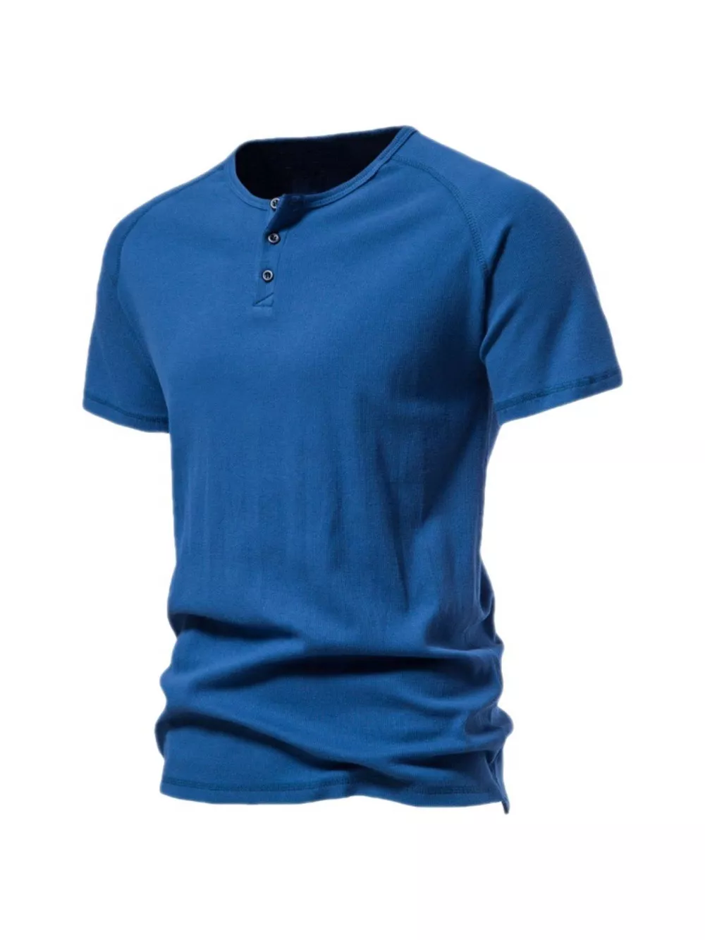 Men's Plus Size Button Detail Casual Henley T-Shirt, image 10