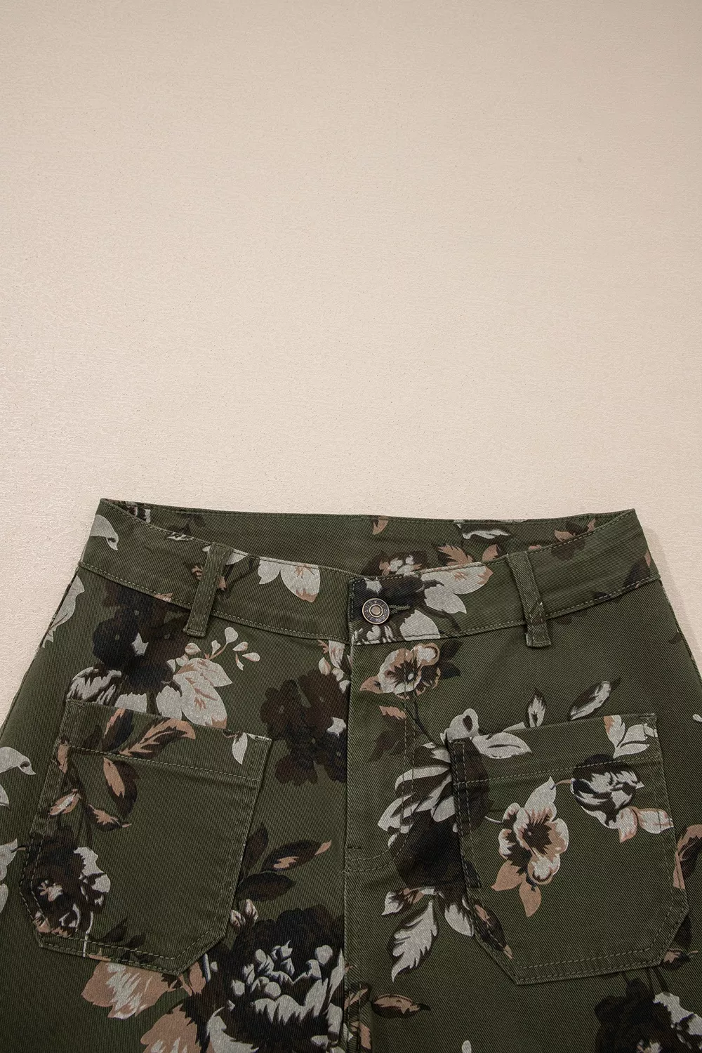 Vintage Style Floral Print High Waist Wide Leg Jeans, image 12