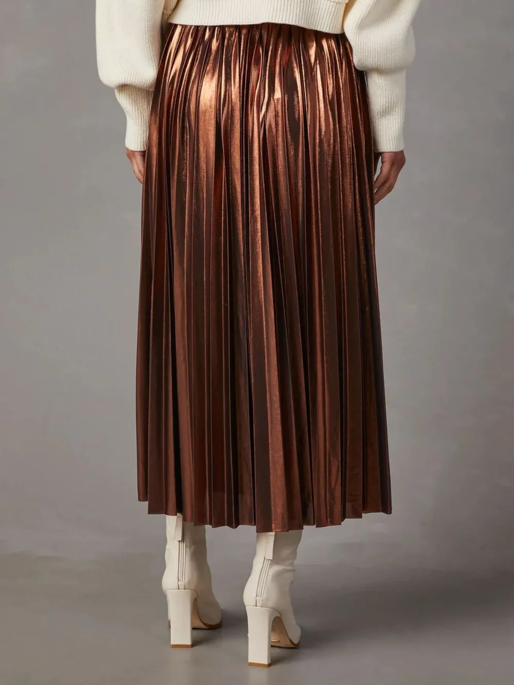 Pleated Midi Skirt, image 4