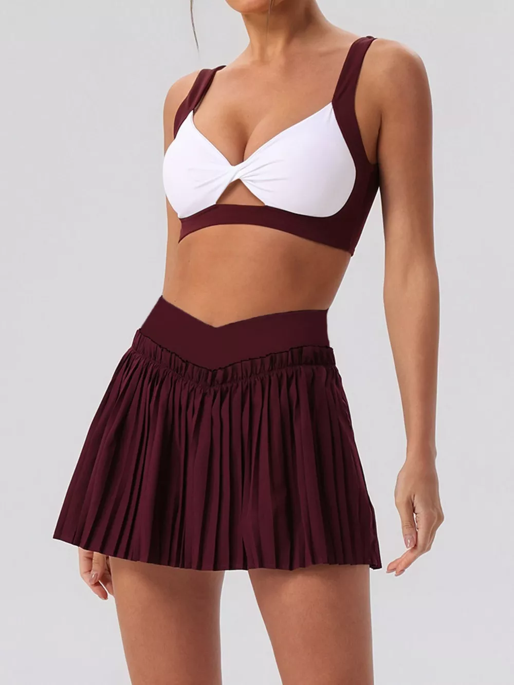 Sleeveless Top and Pleated Skirt Active Set, image 23