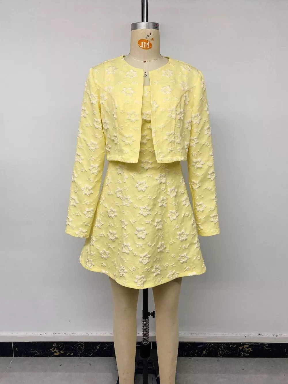 Textured Cropped Dress and Cardigan Two-Piece Set, image 14