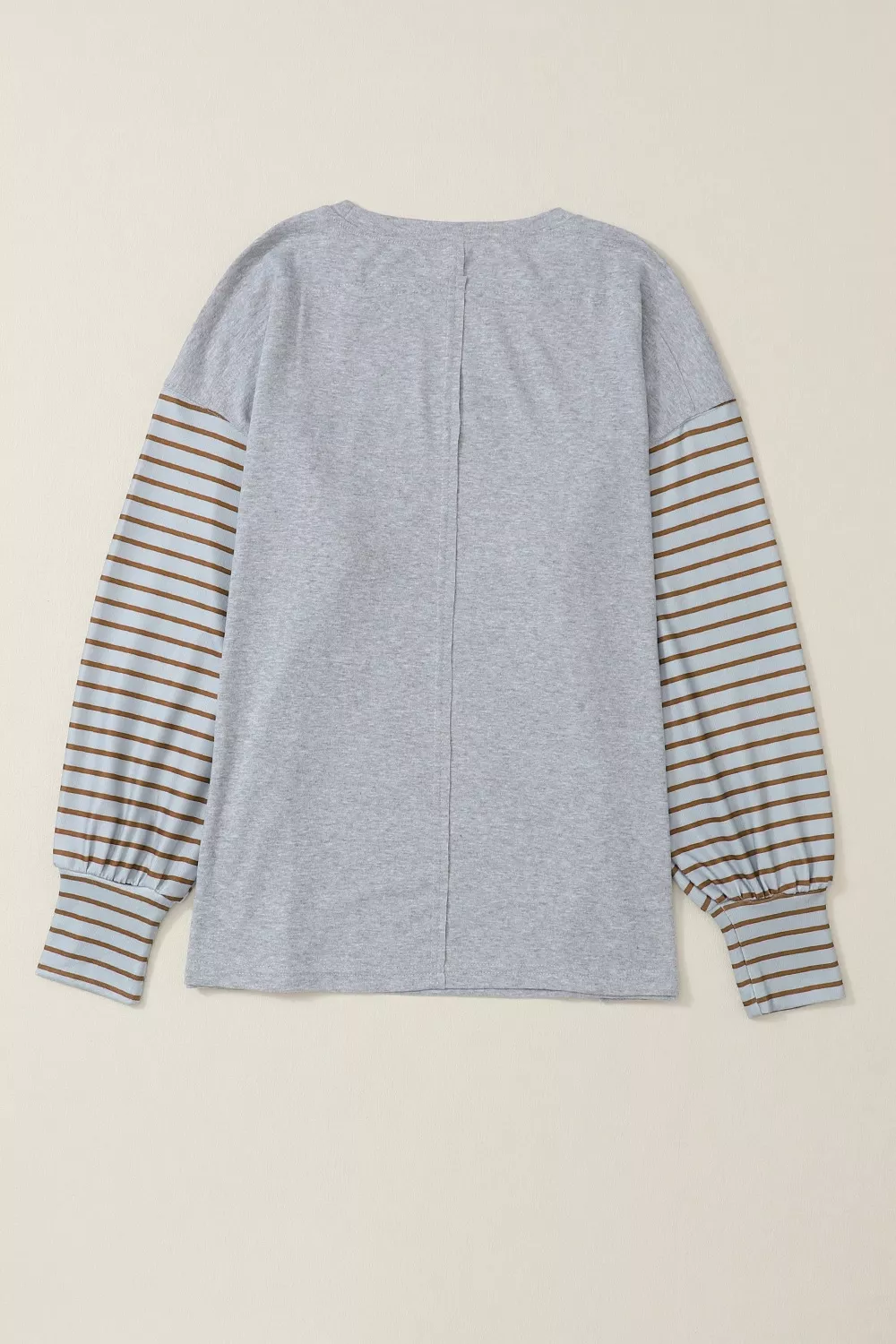 Colorblock Striped Bishop Sleeve Top, image 15